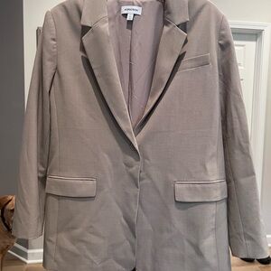 Nordstrom Women's Boyfriend Blazer - L - Tan Cobblestone